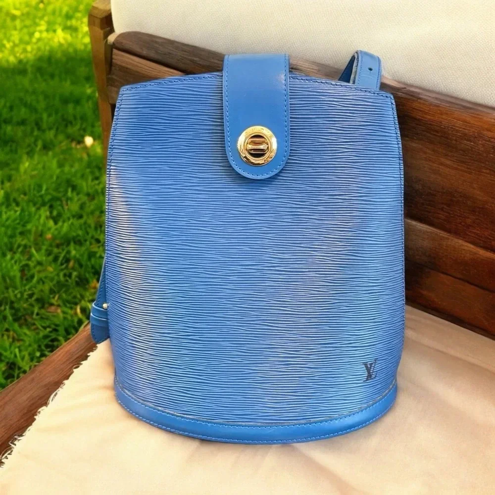 Louis Vuitton Toledo Blue Epi Cluny Bag